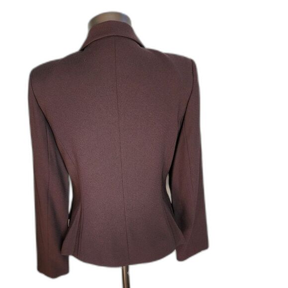 Nygard Petites Brown Button Up Suit Jacket Blazer Size 6 - Picture 5 of 7